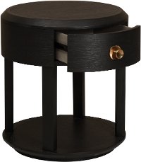 Modern Black Nightstand - Modern Eclectic-4