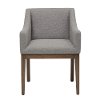 Clearance Modern Gray Upholstered Dining Room Chair - Modern Eclectic