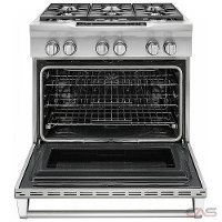 KFDC506JSS KitchenAid Commercial Style Dual Fuel Smart Range - 36 Inch, 5.1 cu. ft., Stainless Steel-3
