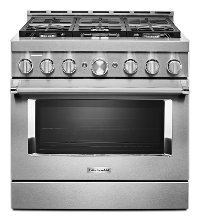 KFGC506JSS KitchenAid 36 Inch Commercial Style Gas Range - 5.1 cu. ft., Stainless Steel-8