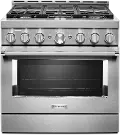 KFGC506JSS KitchenAid 5.1 cu ft Commercial Style Gas Range - 36 Inch Stainless Steel