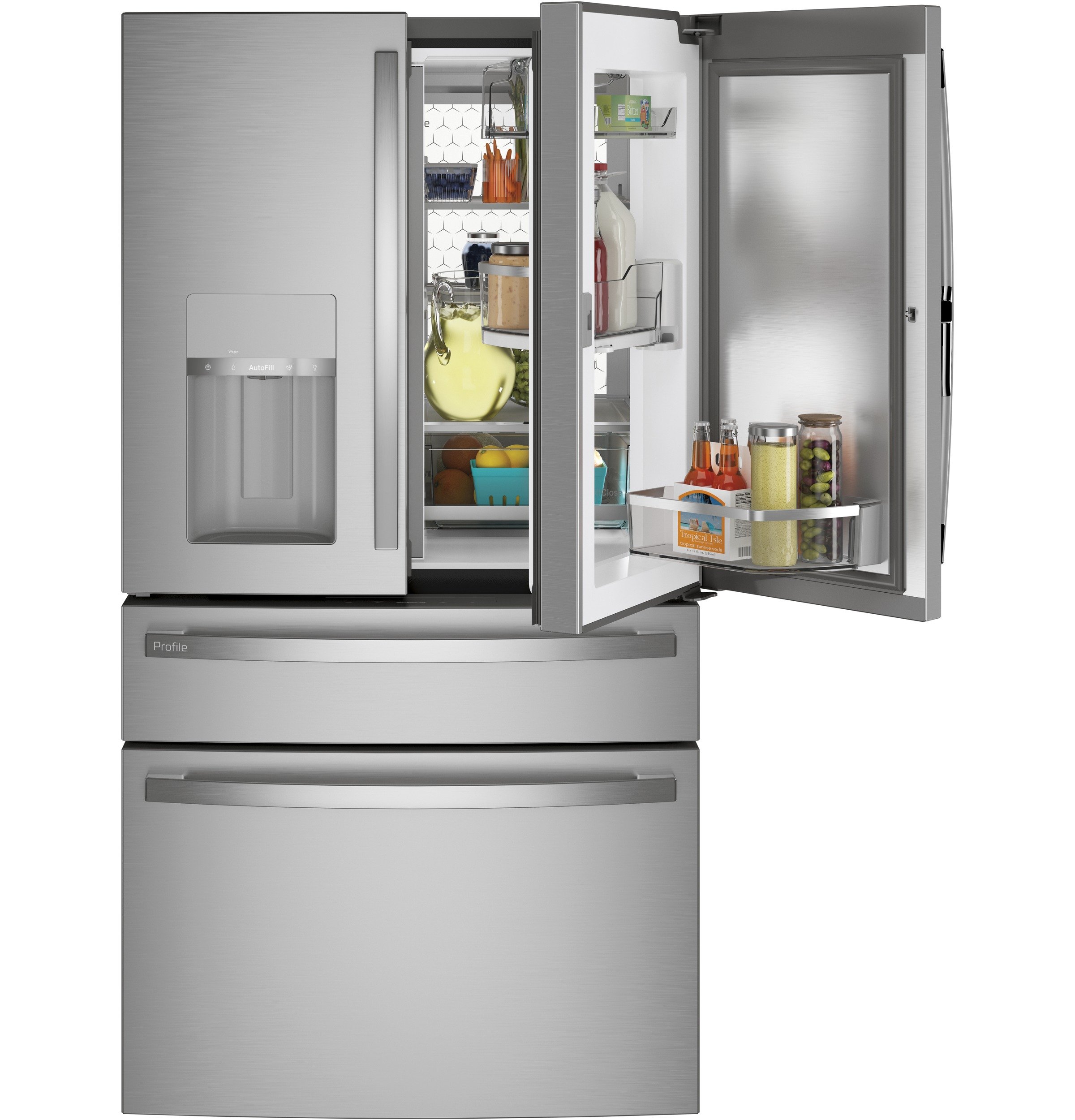 PVD28BYNFS GE Profile 27.9 cu ft French Door-in-Door Smart Refrigerator - Fingerprint Resistant Stainless Steel-2