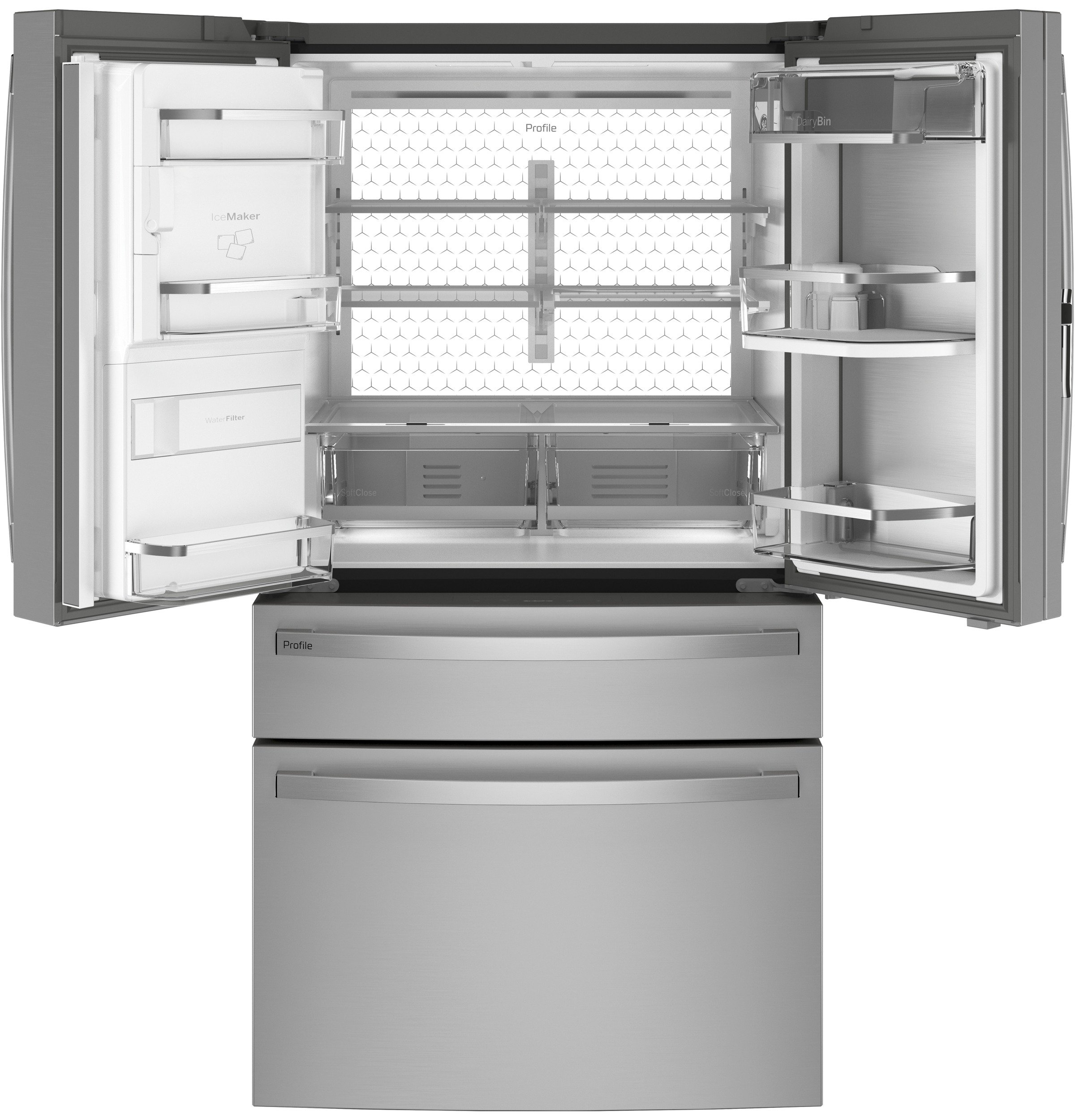 PVD28BYNFS GE Profile 27.9 cu ft French Door-in-Door Smart Refrigerator - Fingerprint Resistant Stainless Steel-4