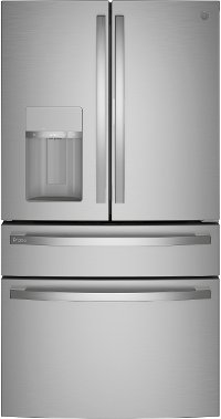 PVD28BYNFS GE Profile 4 Door French Door-in-Door Smart Refrigerator - 27.9 cu. ft., 36 Inch Fingerprint Resistant Stainless Steel