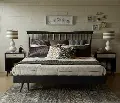 Weathered Black and White Nightstand - Modern Eclectic