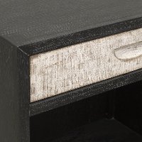 Weathered Black and White Nightstand - Modern Eclectic-2