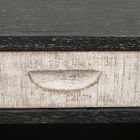 Weathered Black and White Nightstand - Modern Eclectic-3