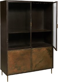 Contemporary Patina Metal Display Cabinet - Modern Eclectic-4