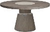 Gray and Taupe 54 Inch Round Dining Room Table - Modern Eclectic