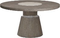 Gray and Taupe 54 Inch Round Dining Room Table - Modern Eclectic