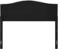 Beige Queen Upholstered Headboard and Bench Set - Modern Eclectic-8