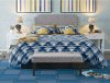 Gray Queen Upholstered Headboard and Bench Set - Modern Eclectic