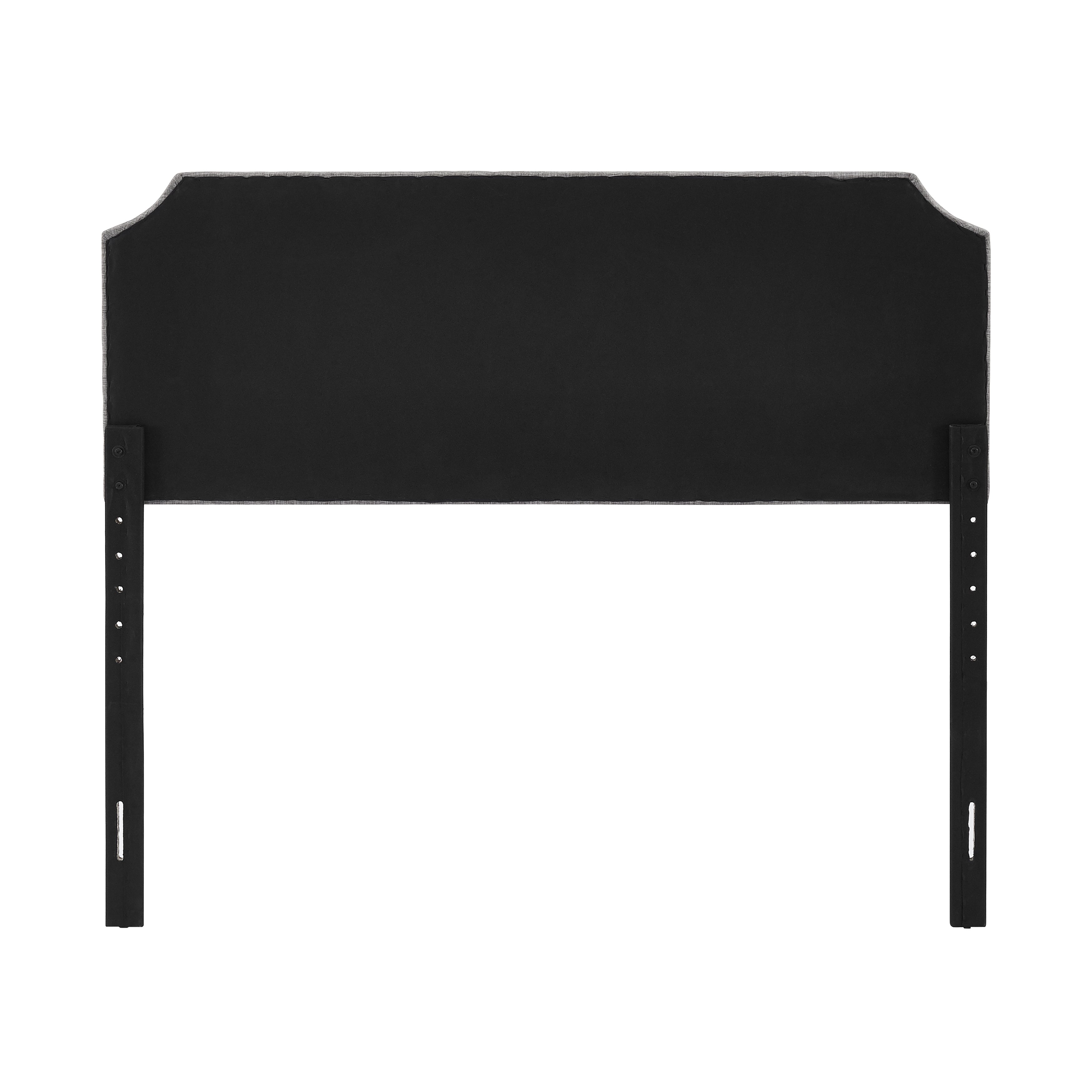 Gray Queen Upholstered Headboard and Bench Set - Modern Eclectic-3