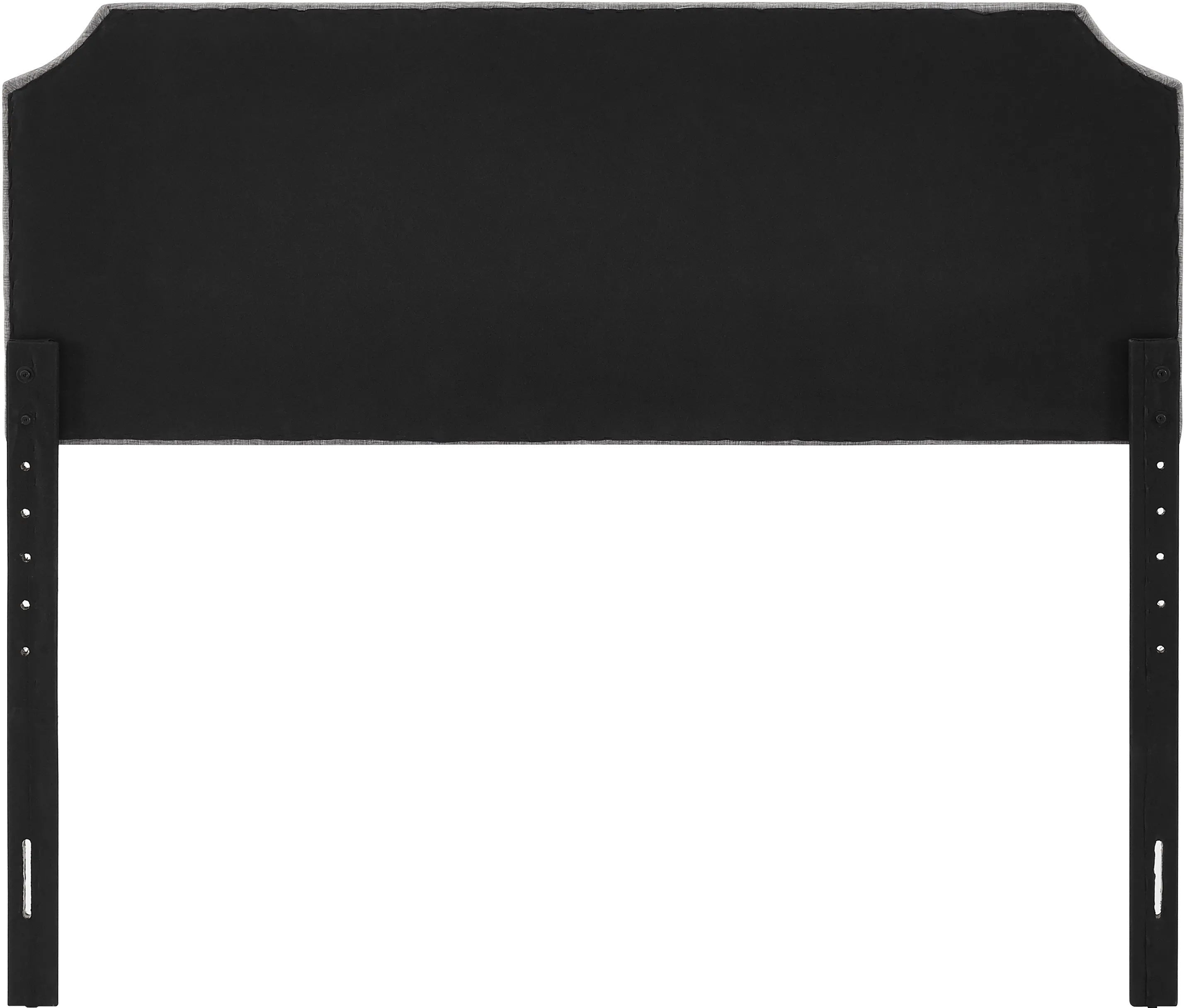 Gray Queen Upholstered Headboard and Bench Set - Modern Eclectic-3