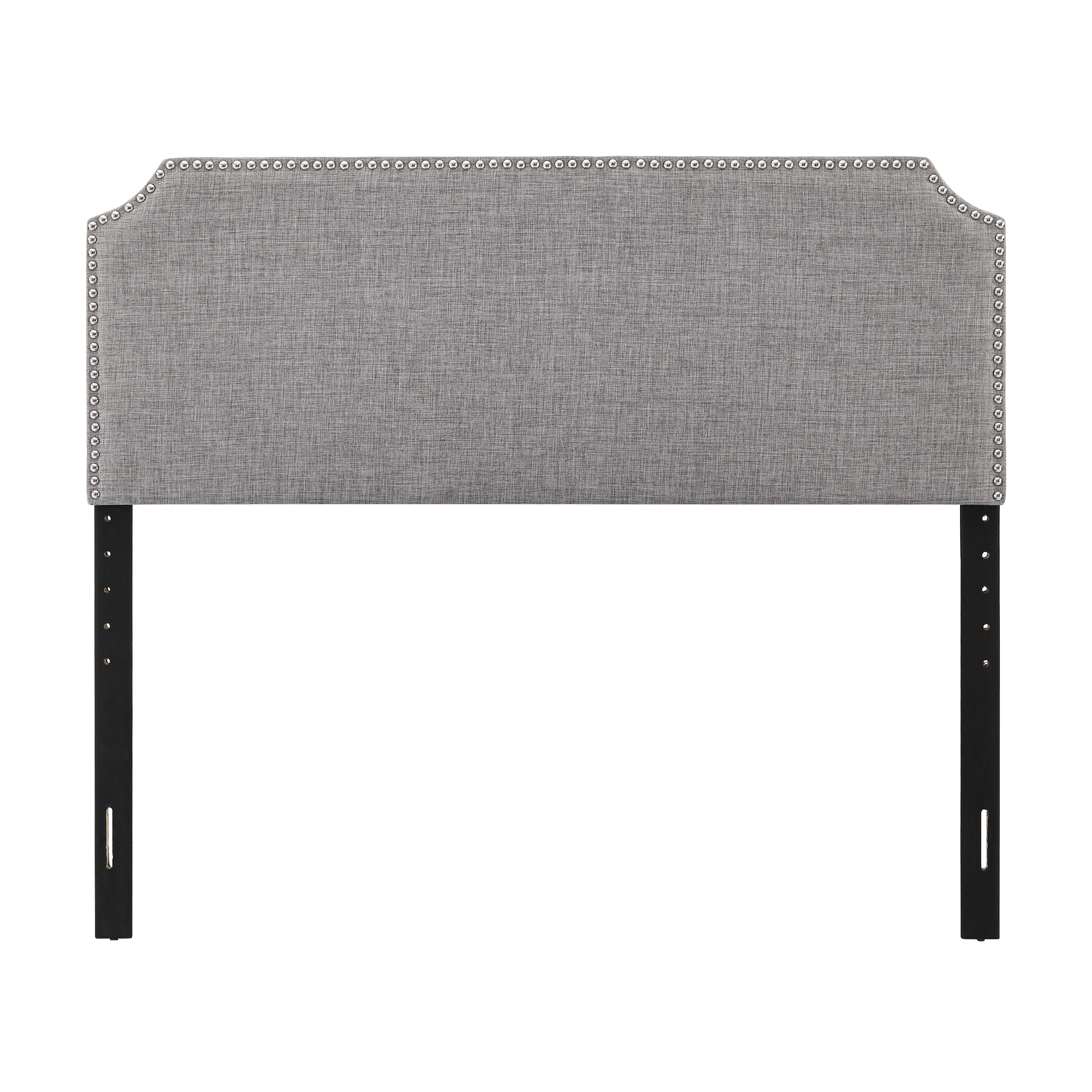 Gray Queen Upholstered Headboard and Bench Set - Modern Eclectic-4