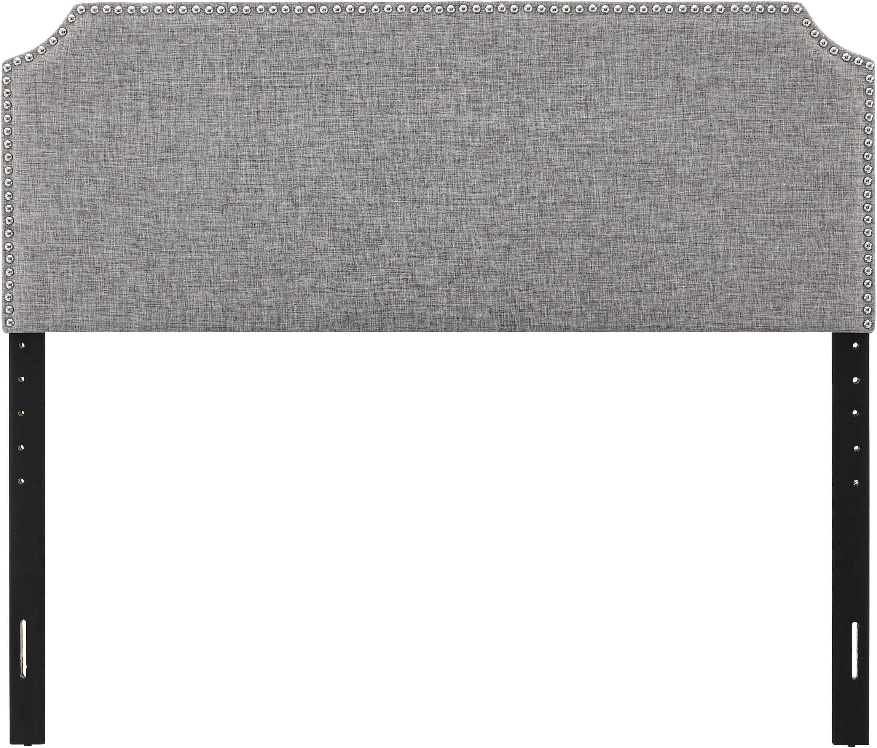 Gray Queen Upholstered Headboard and Bench Set - Modern Eclectic-4