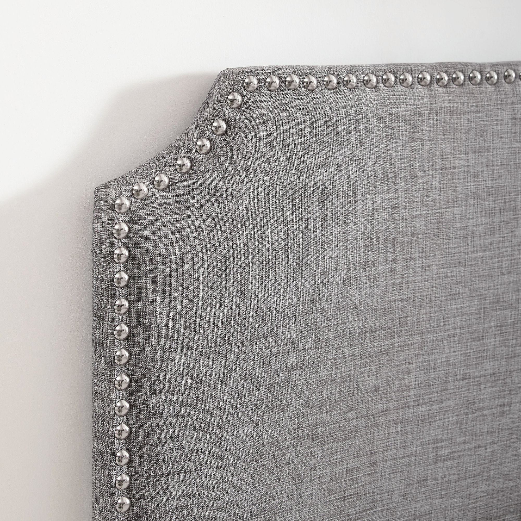 Gray Queen Upholstered Headboard and Bench Set - Modern Eclectic-6