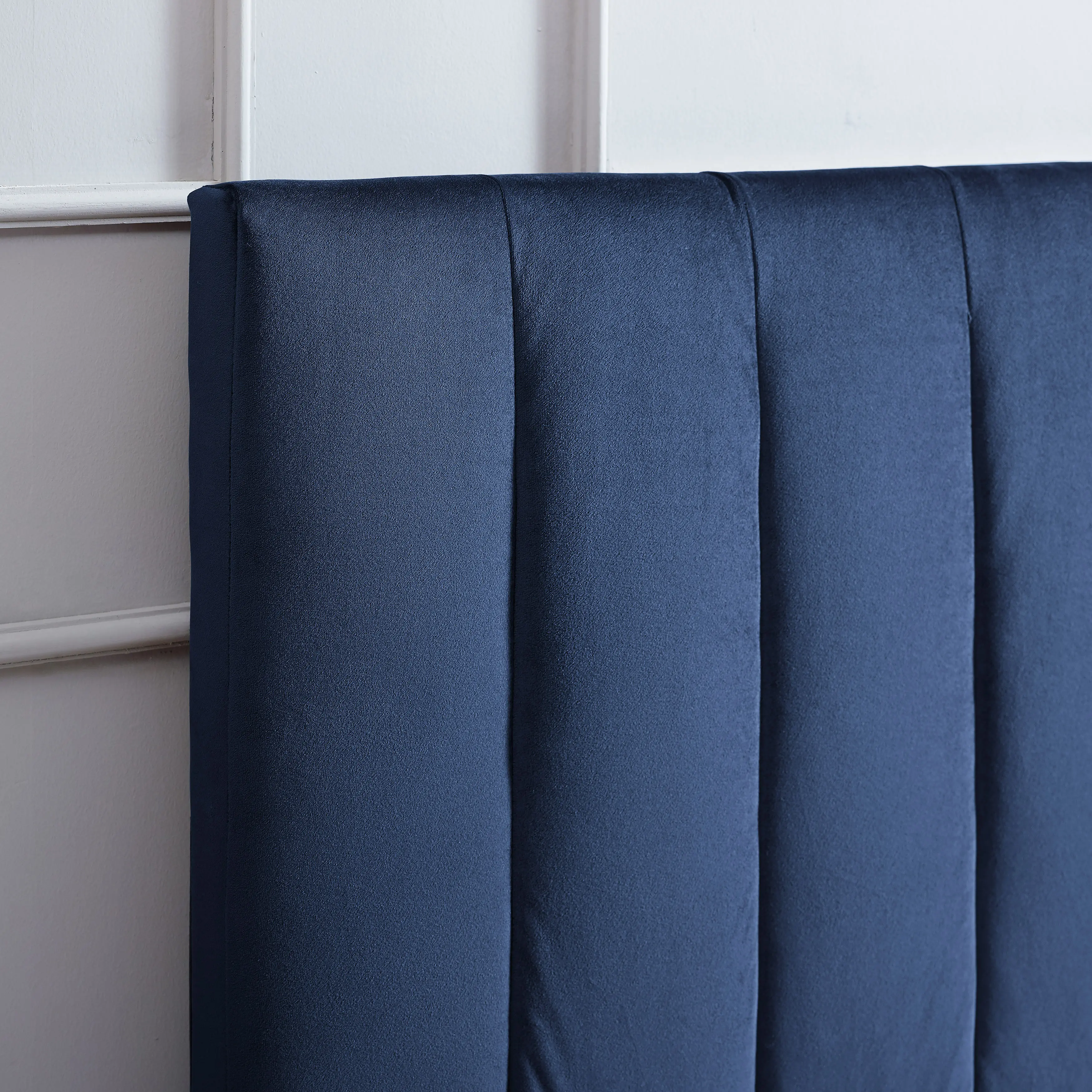 Blue Queen Upholstered Headboard and Bench Set - Modern Eclectic-4