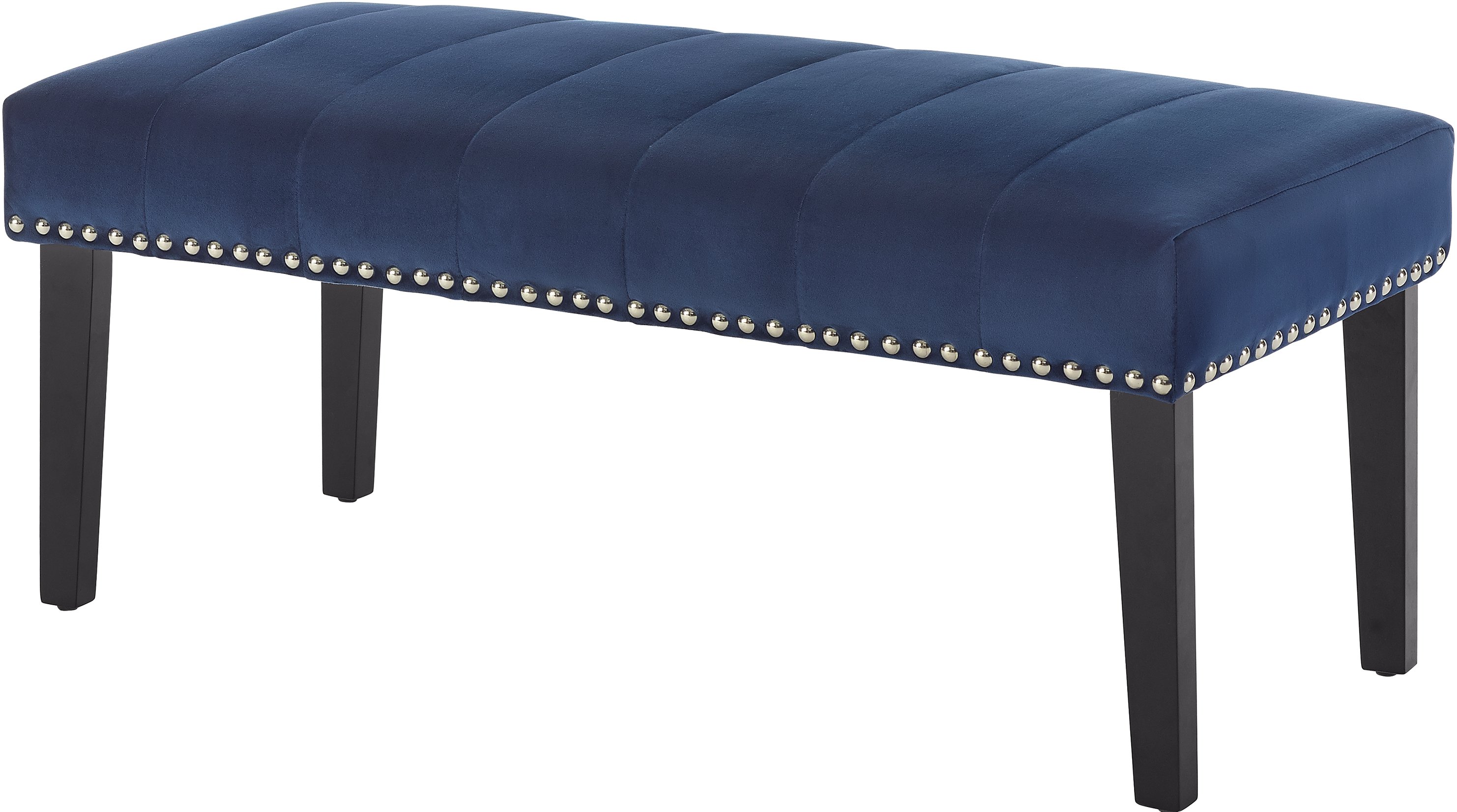 Blue Queen Upholstered Headboard and Bench Set - Modern Eclectic-6