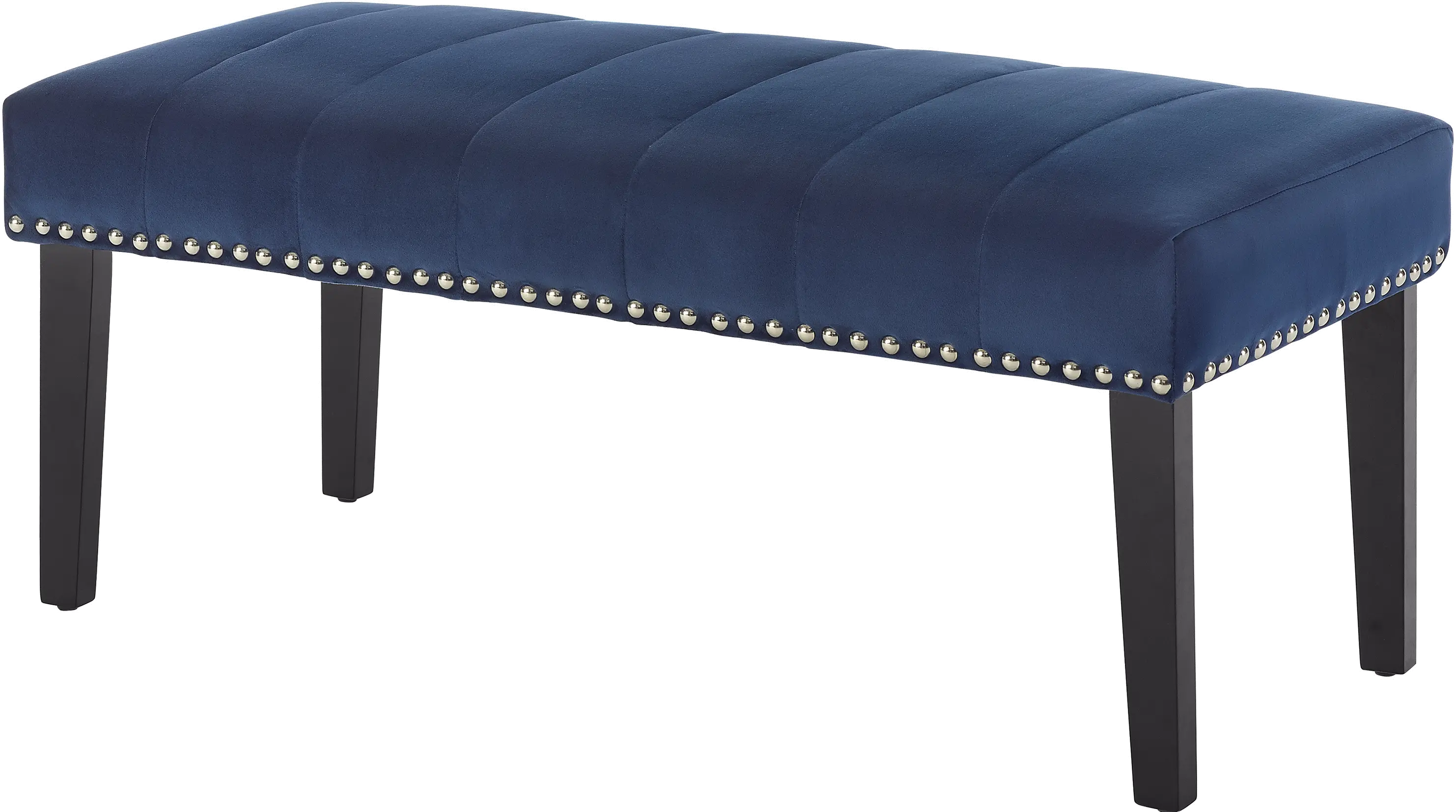 Blue Queen Upholstered Headboard and Bench Set - Modern Eclectic-6