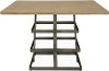Contemporary Wood and Metal Dining Room Table - Modern Eclectic