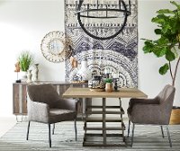Contemporary Wood and Metal Dining Room Table - Modern Eclectic-4