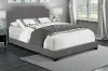 Dark Gray Queen Upholstered Bed - Modern Eclectic
