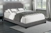 Dark Gray Queen Upholstered Bed - Modern Eclectic