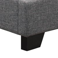 Dark Gray Queen Upholstered Bed - Modern Eclectic-2