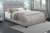 Frost Gray Queen Upholstered Bed - Modern Eclectic