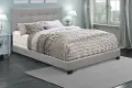 Frost Gray Queen Upholstered Bed - Modern Eclectic