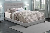 Frost Gray Queen Upholstered Bed - Modern Eclectic-4