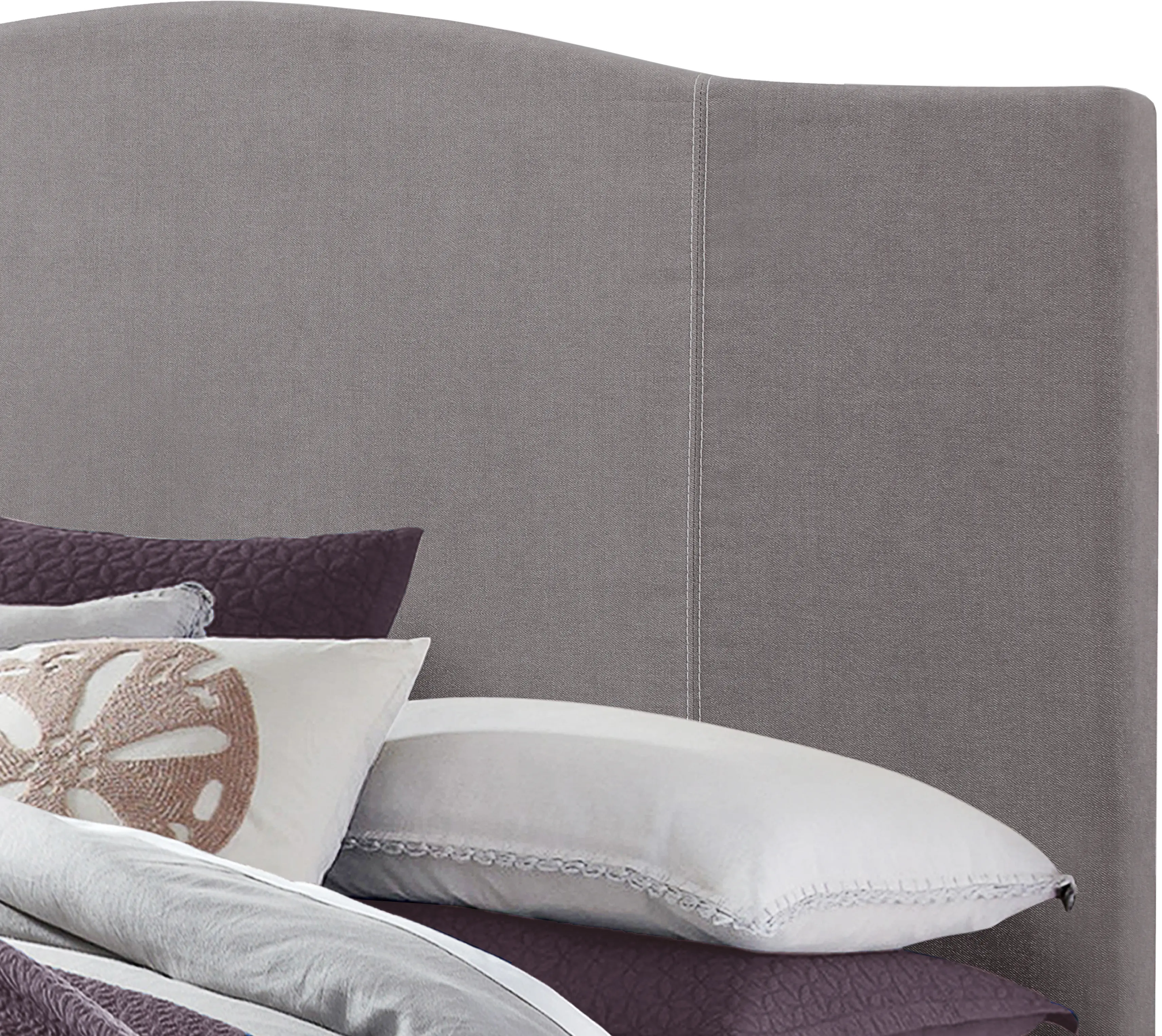 Denim Gray Queen Upholstered Bed - Modern Eclectic-2