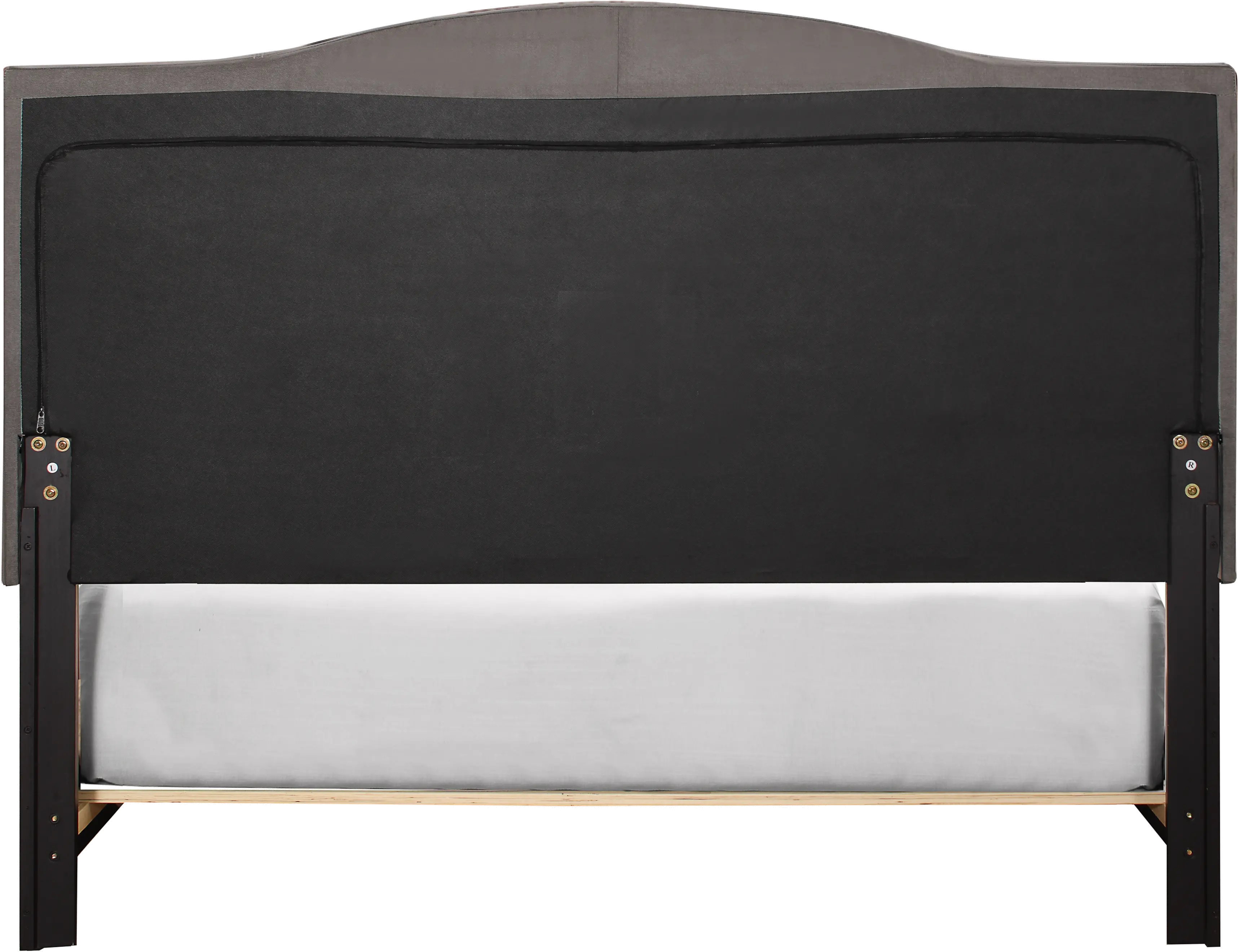 Denim Gray Queen Upholstered Bed - Modern Eclectic-3