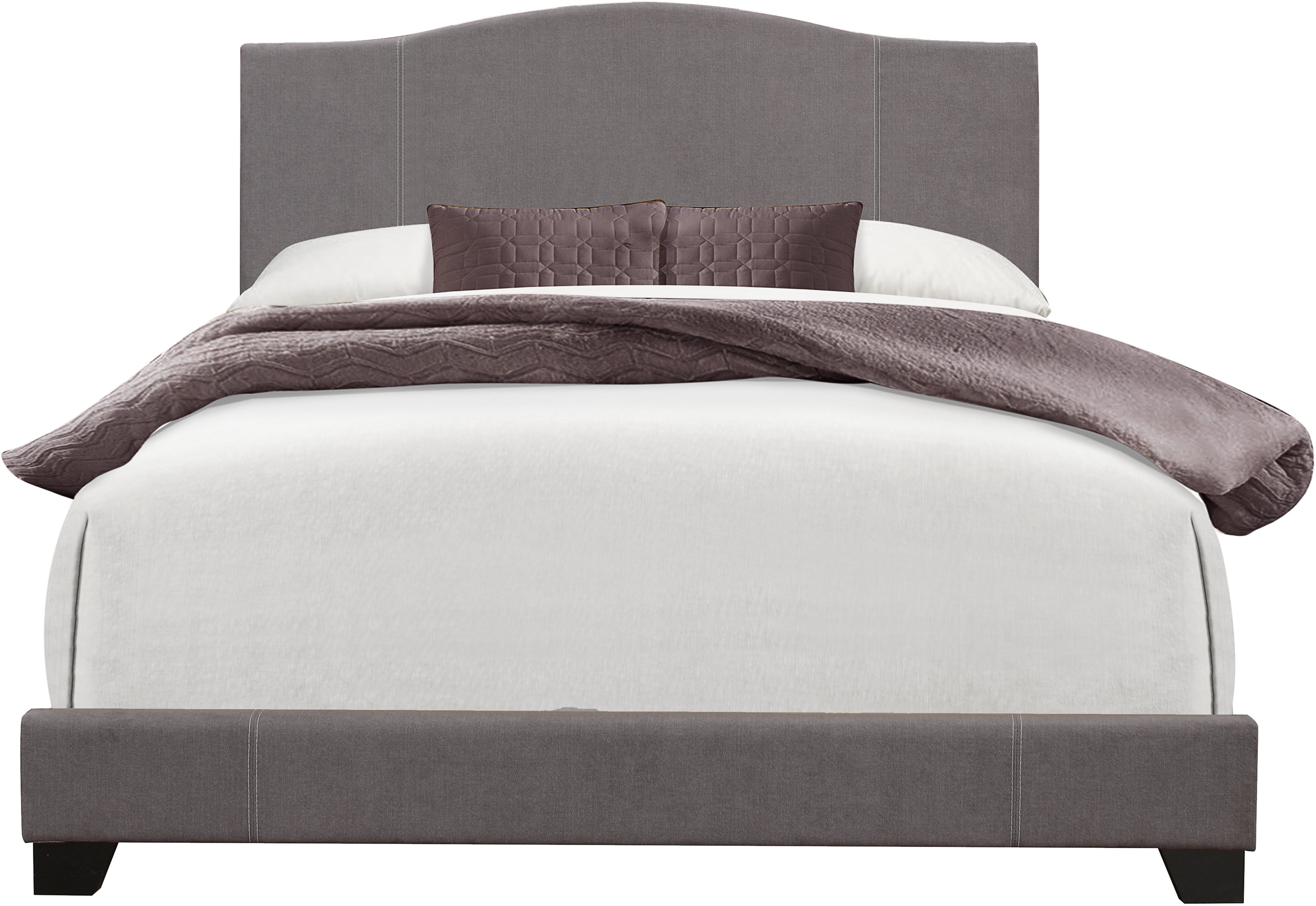 Denim Gray Queen Upholstered Bed - Modern Eclectic-5