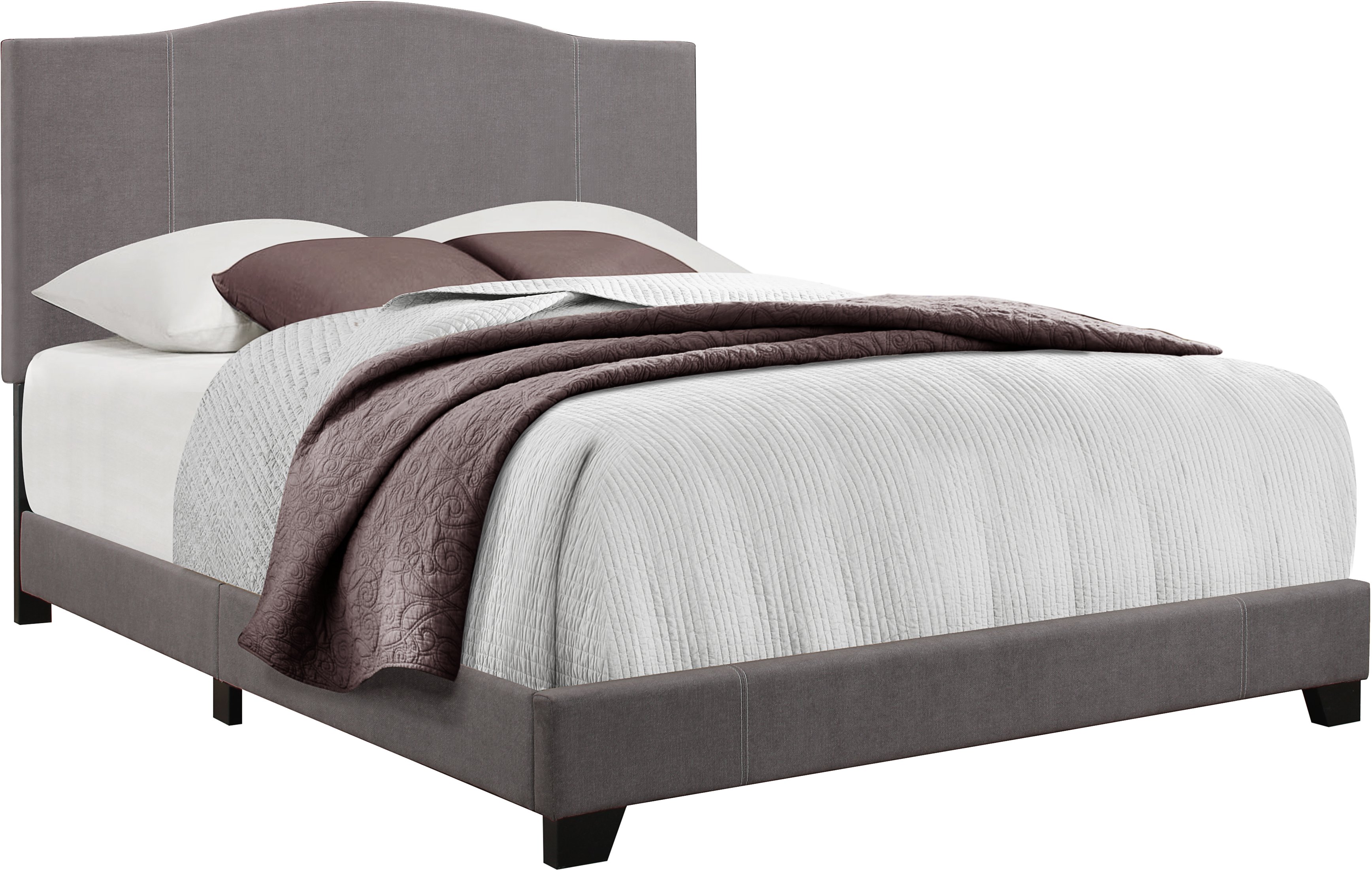 Denim Gray Queen Upholstered Bed - Modern Eclectic-6