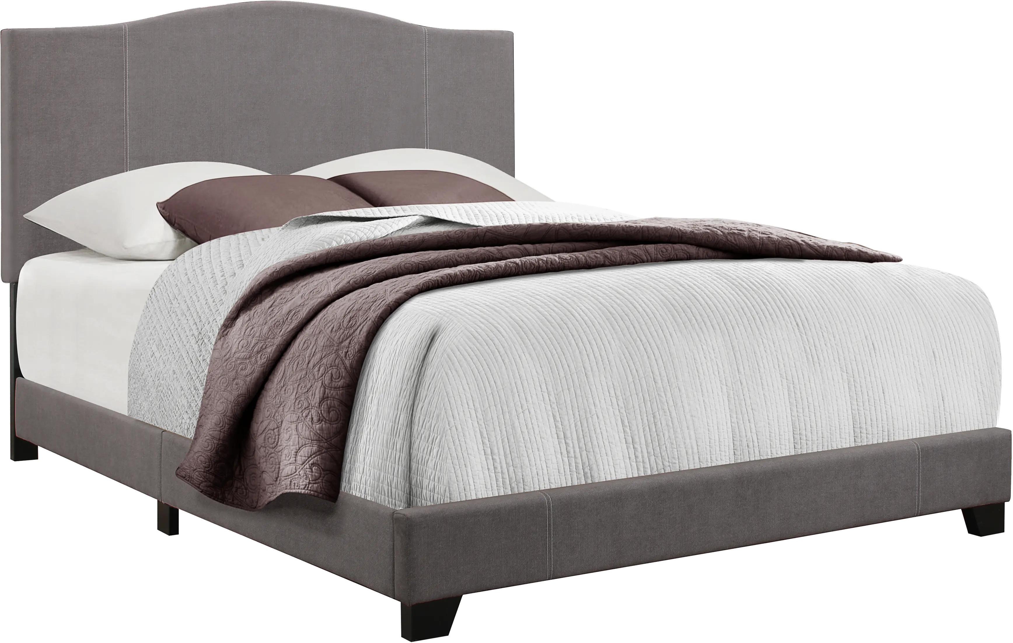 Denim Gray Queen Upholstered Bed - Modern Eclectic-6