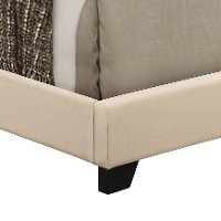 Contemporary Cream Queen Upholstered Bed - Modern Eclectic-4