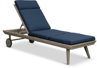 Portofino Patio Chaise Lounge with Sunbrella Cushion - Gray