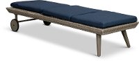 Portofino Patio Chaise Lounge with Sunbrella Cushion - Gray-2