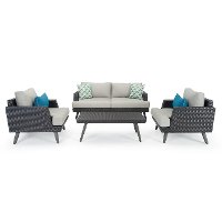 Portofino 4 Piece Patio Set - Espresso-3