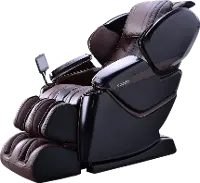 KIT Espresso Brown 2 Piece Massage Chair - Zero-Gravity