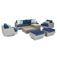 Portofino Patio Sofa with Sunbrella Fabric - Gray-2