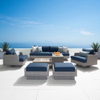 Portofino Patio Sofa with Sunbrella Fabric - Gray-3