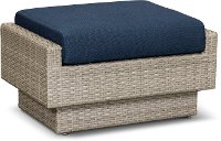 Portofino Patio Ottoman with Sunbrella Fabric - Gray