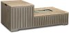 Portofino Modern Patio Fire Pit Table - Gray