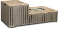 Portofino Modern Patio Fire Pit Table - Gray