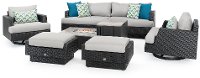 Portofino Patio Sofa with Sunbrella Fabric - Espresso-5