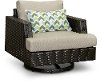 Portofino Patio Motion Chair with Sunbrella Fabric - Espresso