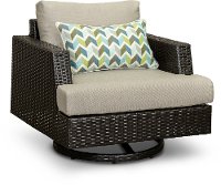 OPPECLBMPORIII-DOV Portofino Patio Motion Chair with Sunbrella Fabric - Espresso